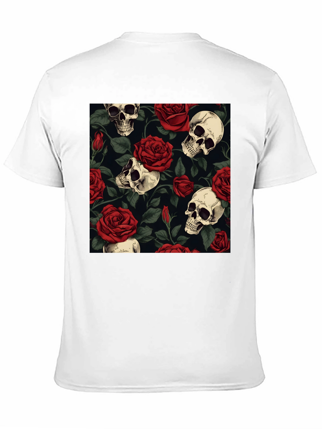 Skull & Roses Graphic Tee - Bold Edgy Style