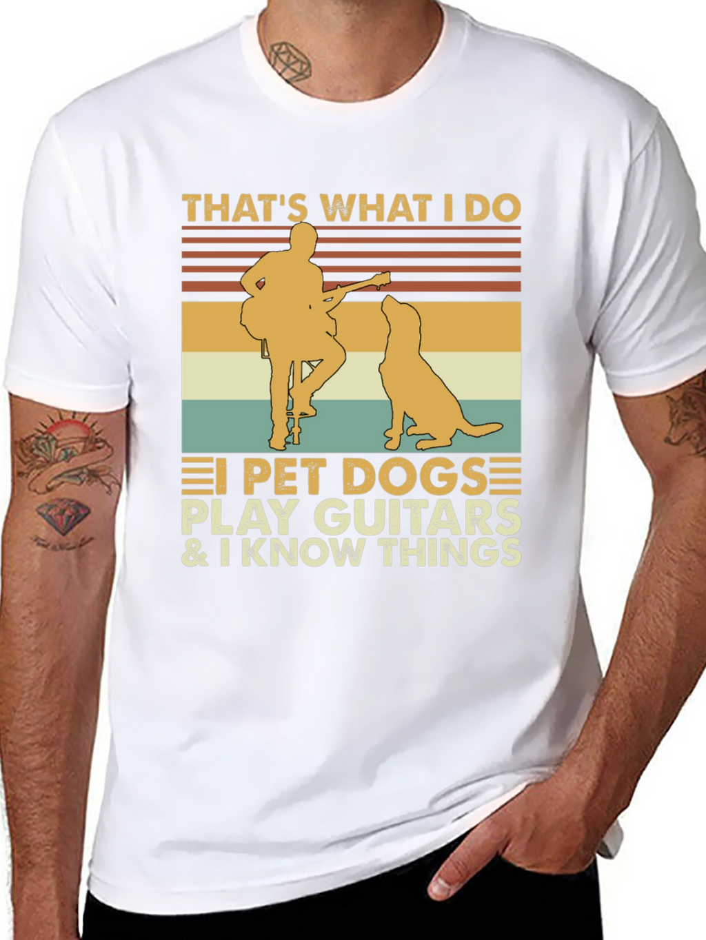 Thats What I Do Pet Dog Guitar Graphic Tee