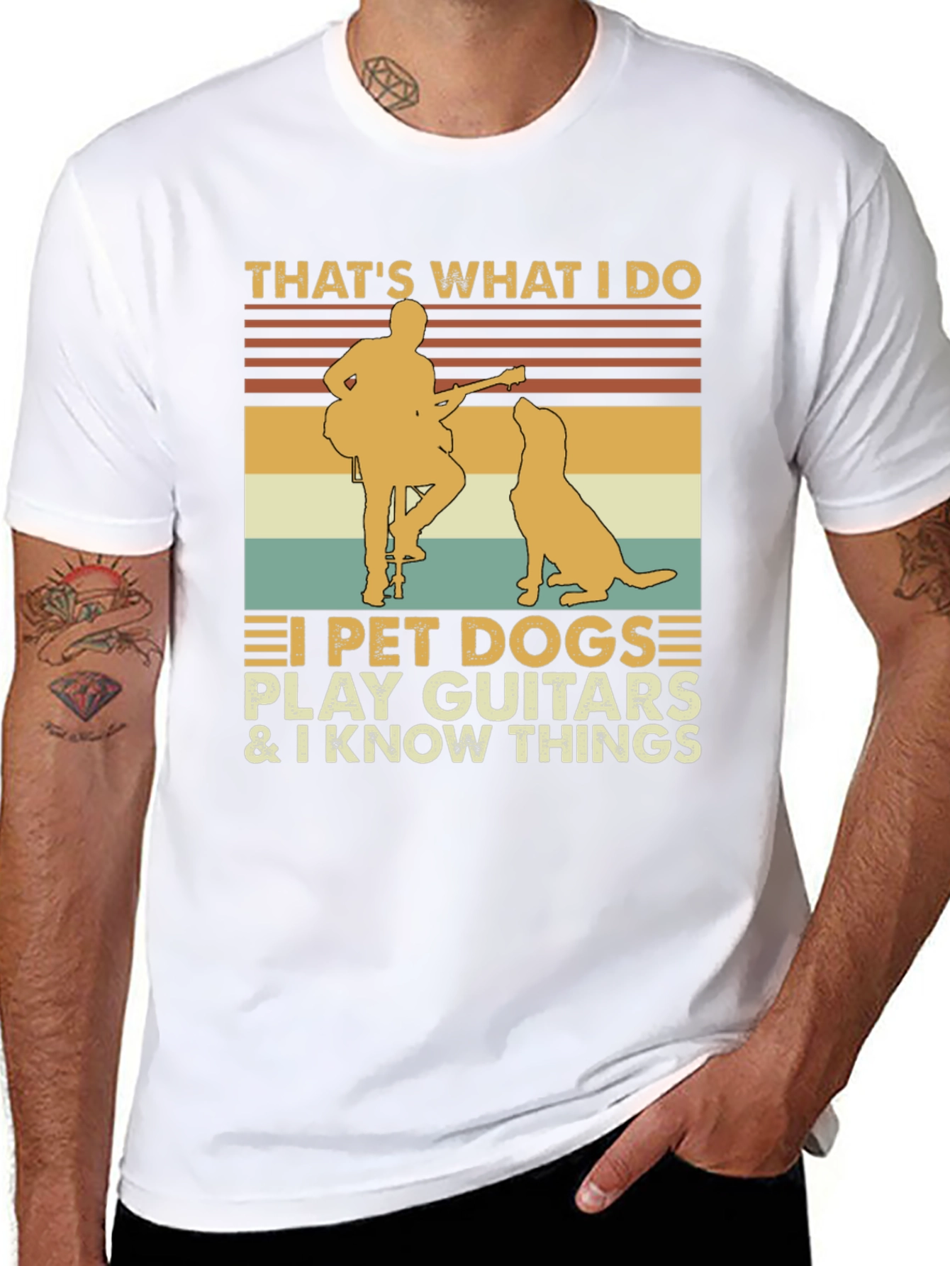 Thats What I Do Pet Dog Guitar Graphic Tee