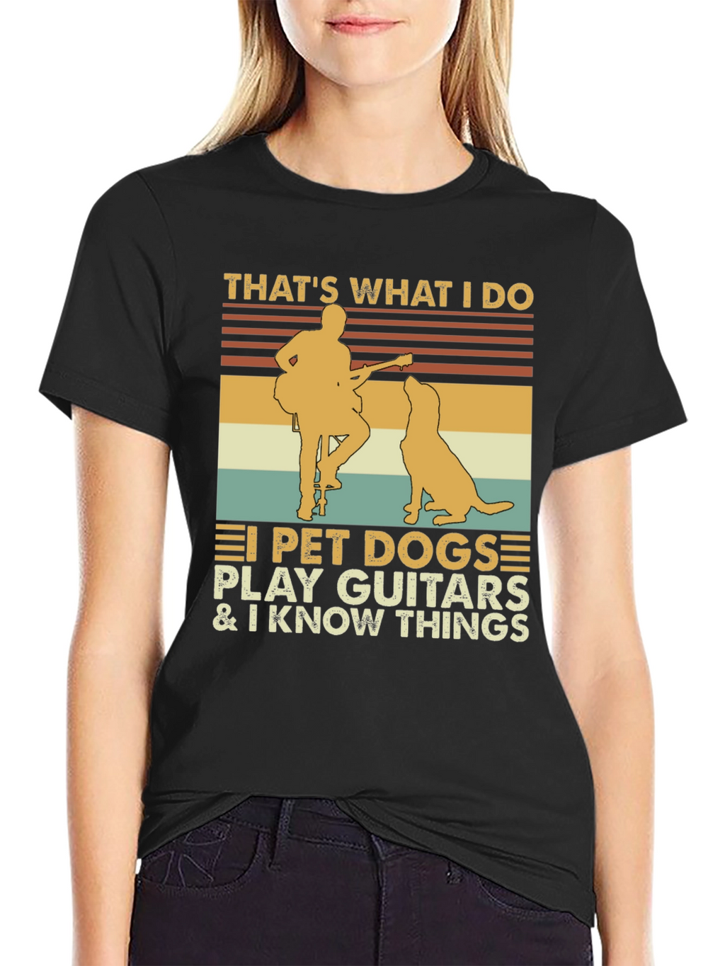 Thats What I Do Pet Dog Guitar Graphic Tee