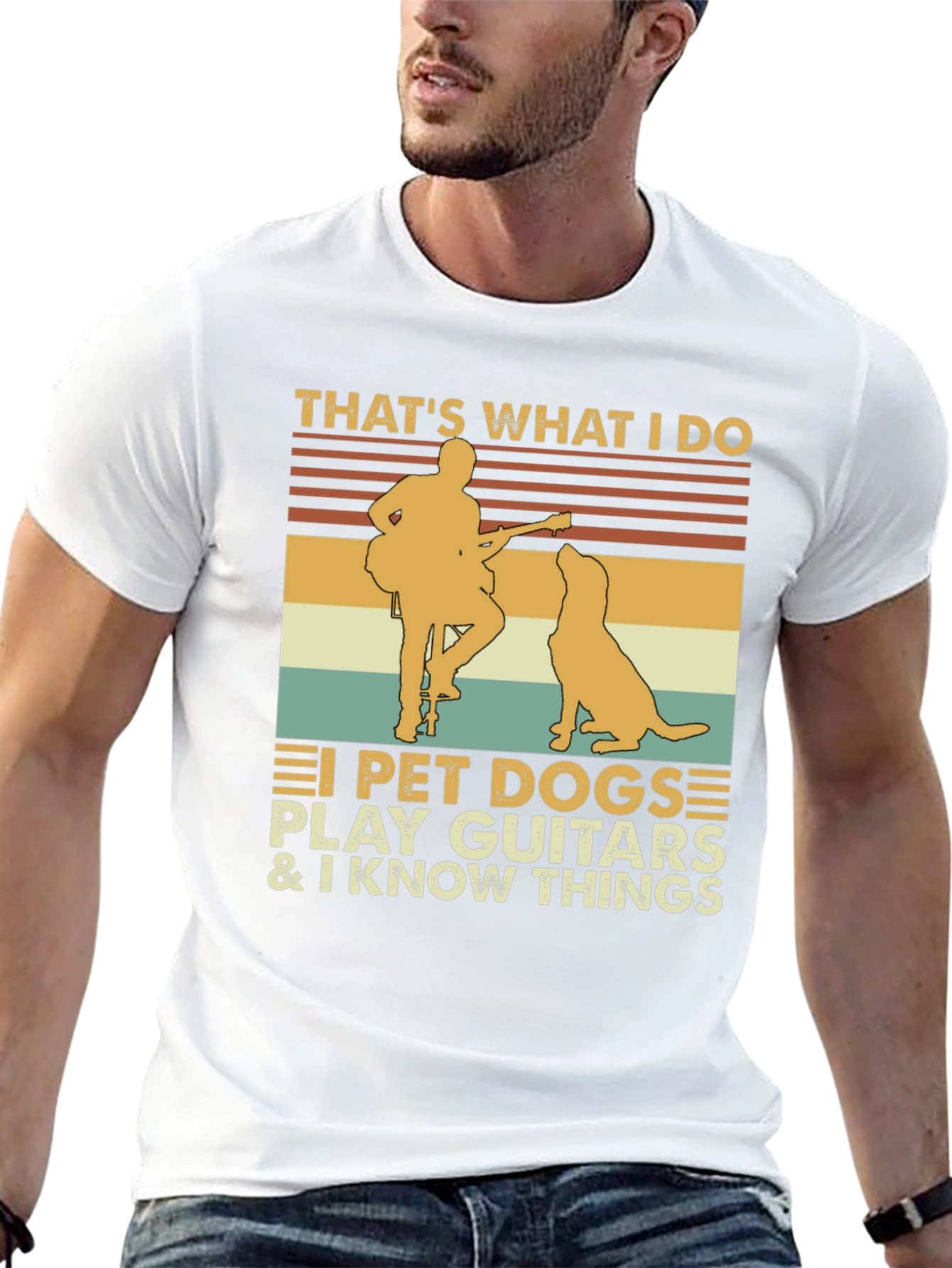Thats What I Do Pet Dog Guitar Graphic Tee