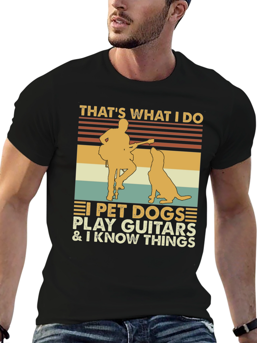 Thats What I Do Pet Dog Guitar Graphic Tee