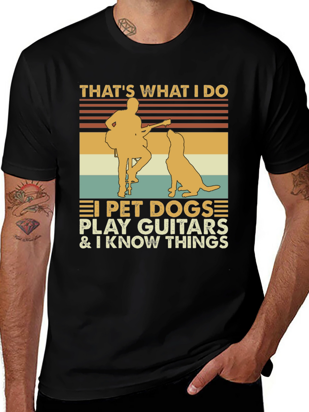 Thats What I Do Pet Dog Guitar Graphic Tee
