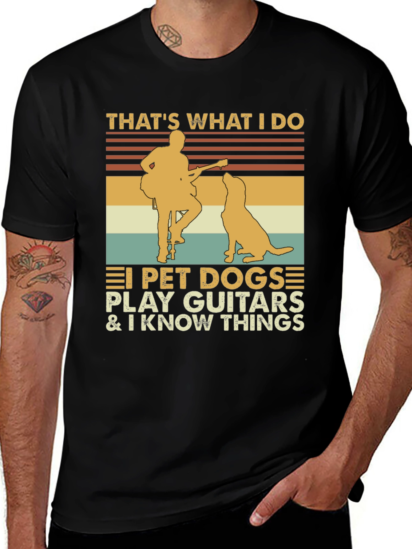 Thats What I Do Pet Dog Guitar Graphic Tee