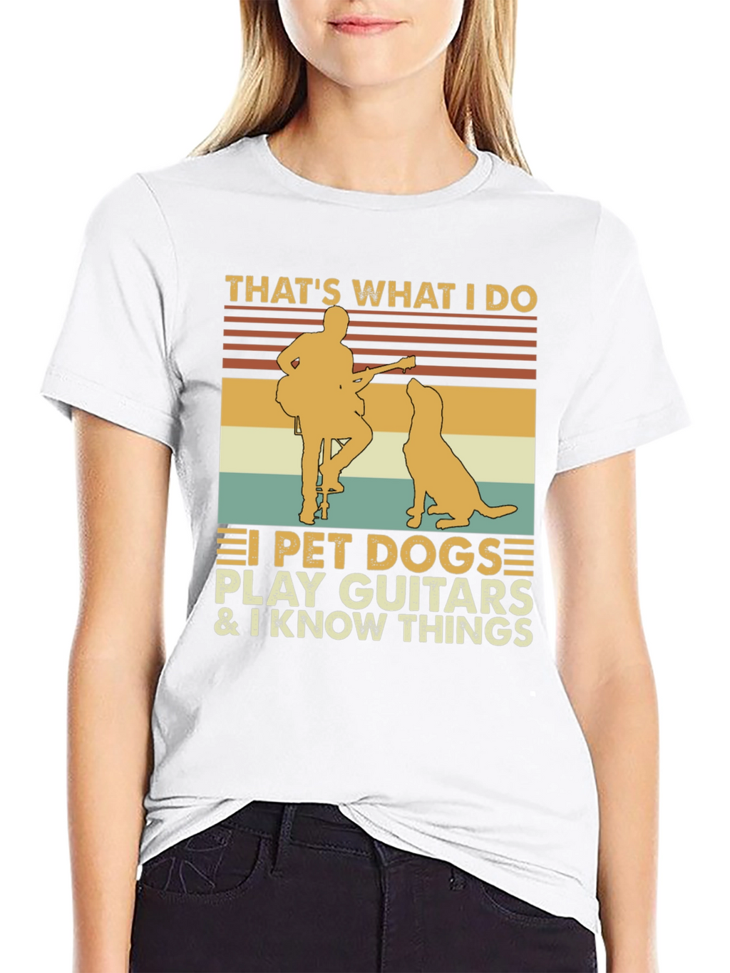 Thats What I Do Pet Dog Guitar Graphic Tee