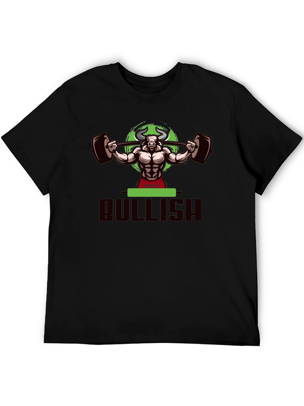 Bullish Weightlifting T-Shirt - Black Cotton Gym Tee