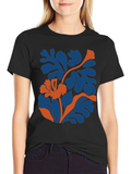 Botanical Graphic Tee - Modern Black T-Shirt
