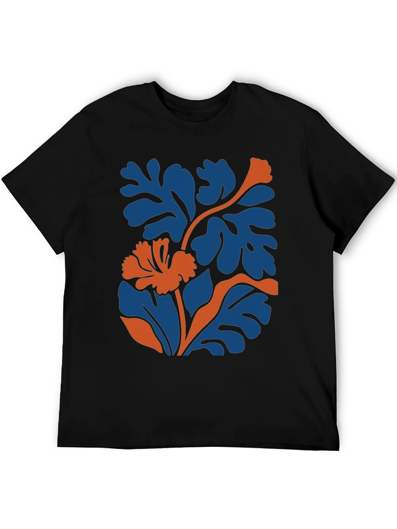 Botanical Graphic Tee - Modern Black T-Shirt