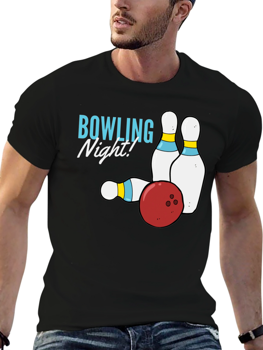Bowling Night Graphic T-Shirt