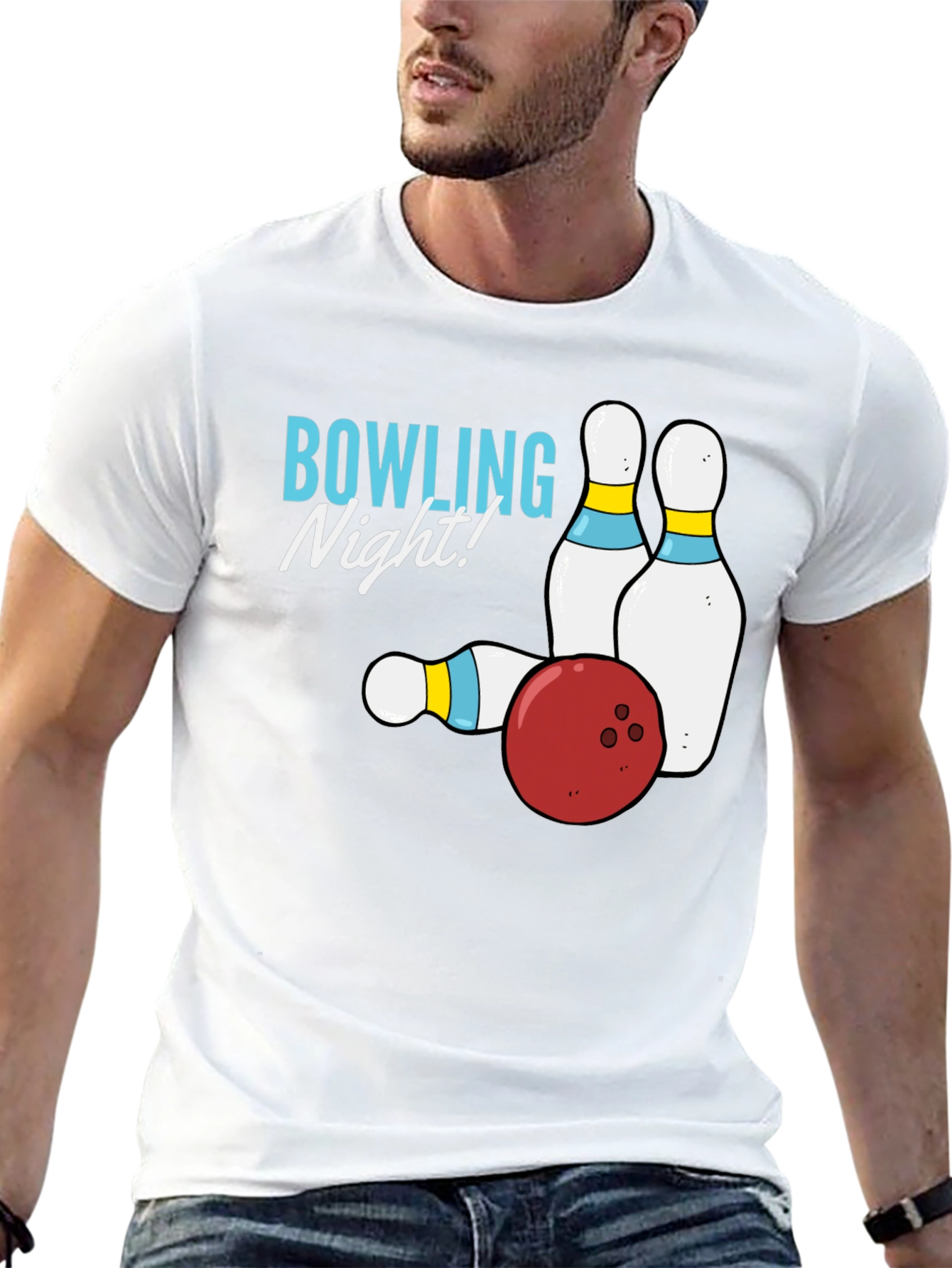 Bowling Night Graphic T-Shirt