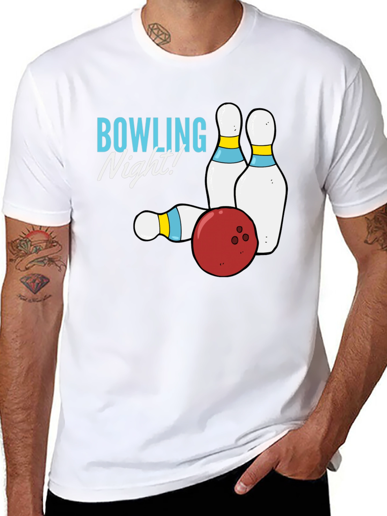 Bowling Night Graphic T-Shirt
