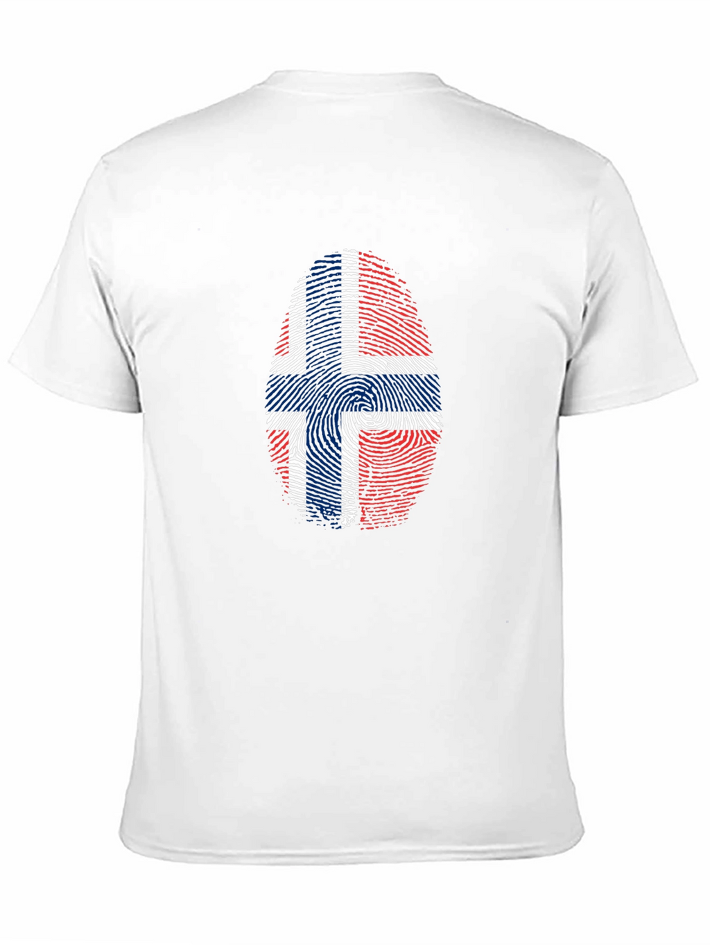 Norway Fingerprint Flag Graphic Tee - Black