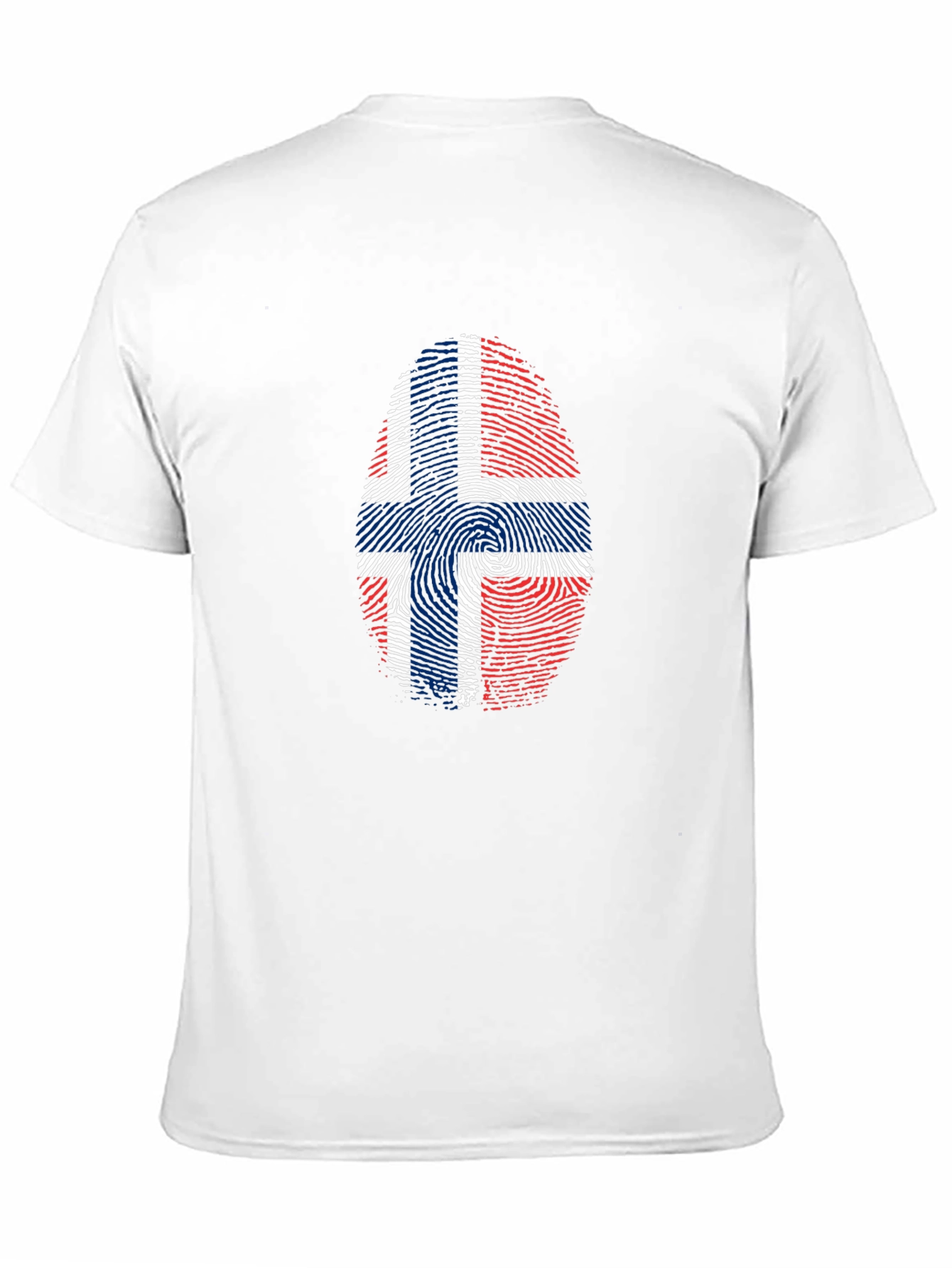 Norway Fingerprint Flag Graphic Tee - Black