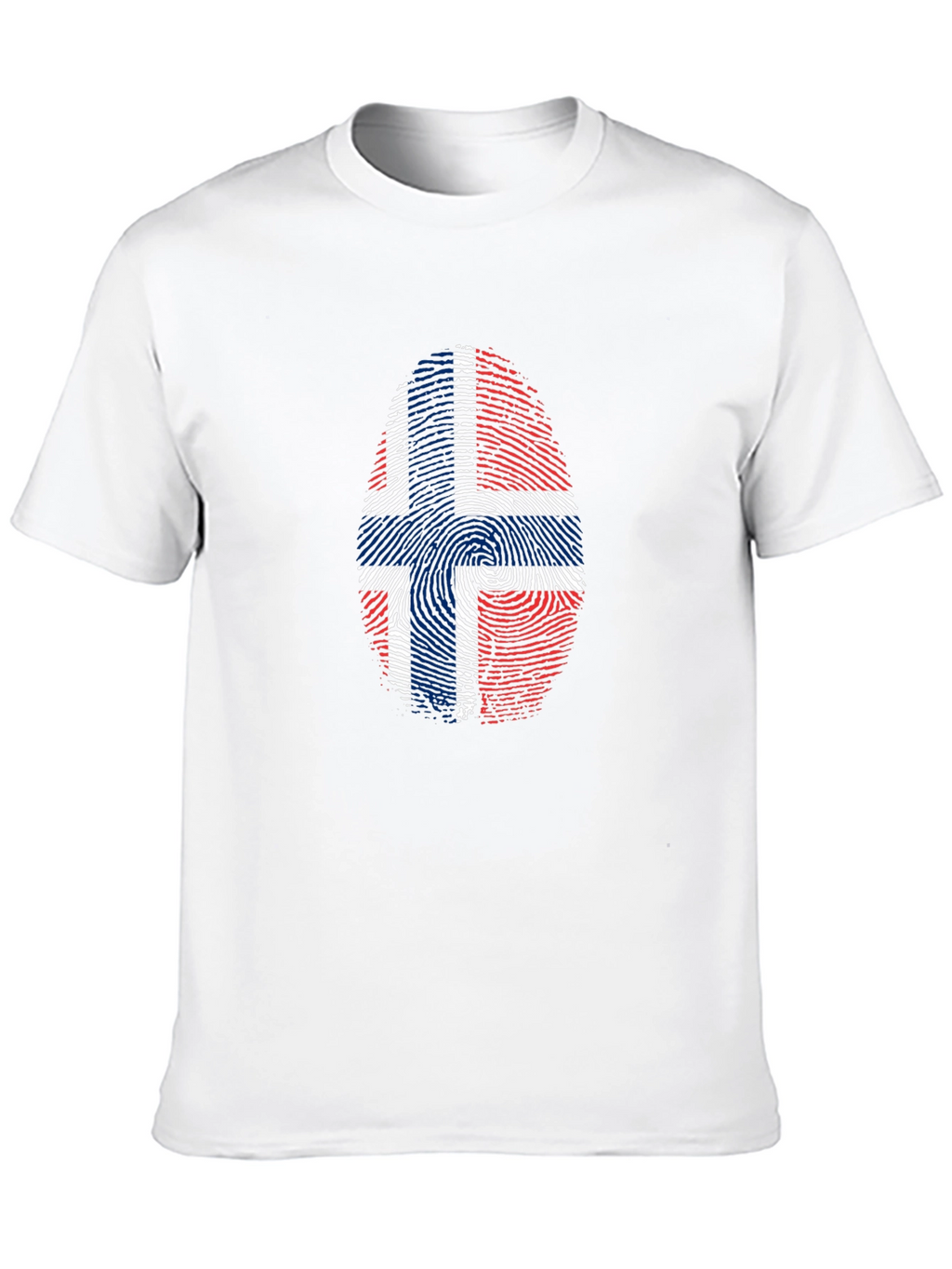 Norway Fingerprint Flag Graphic Tee - Black