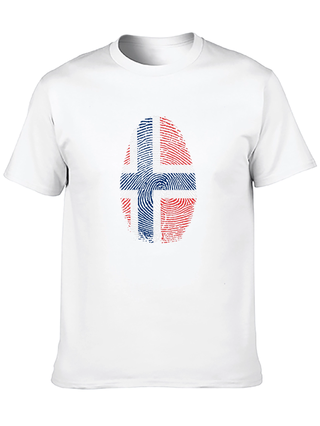 Norway Fingerprint Flag Graphic Tee - Black