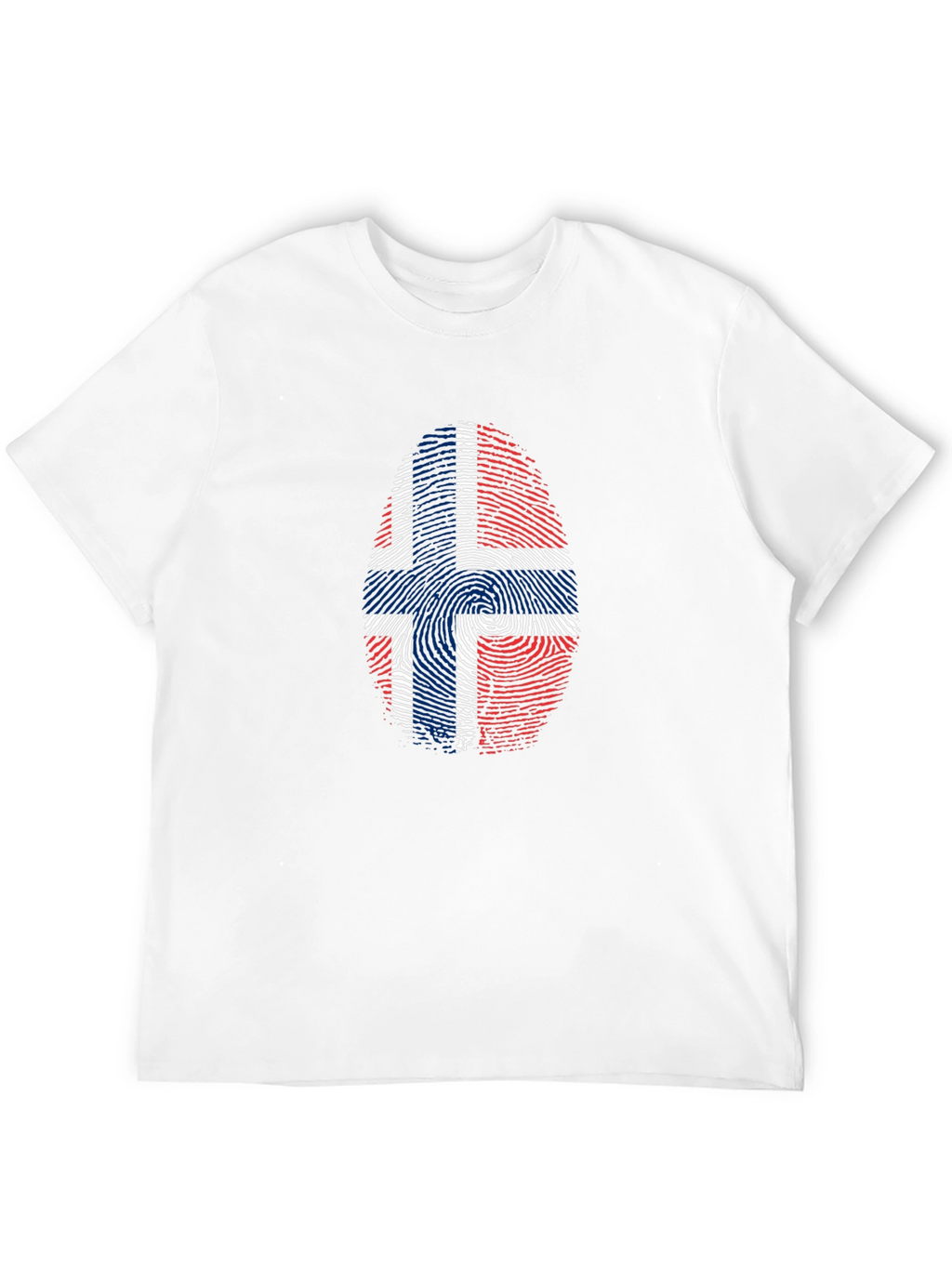 Norway Fingerprint Flag Graphic Tee - Black