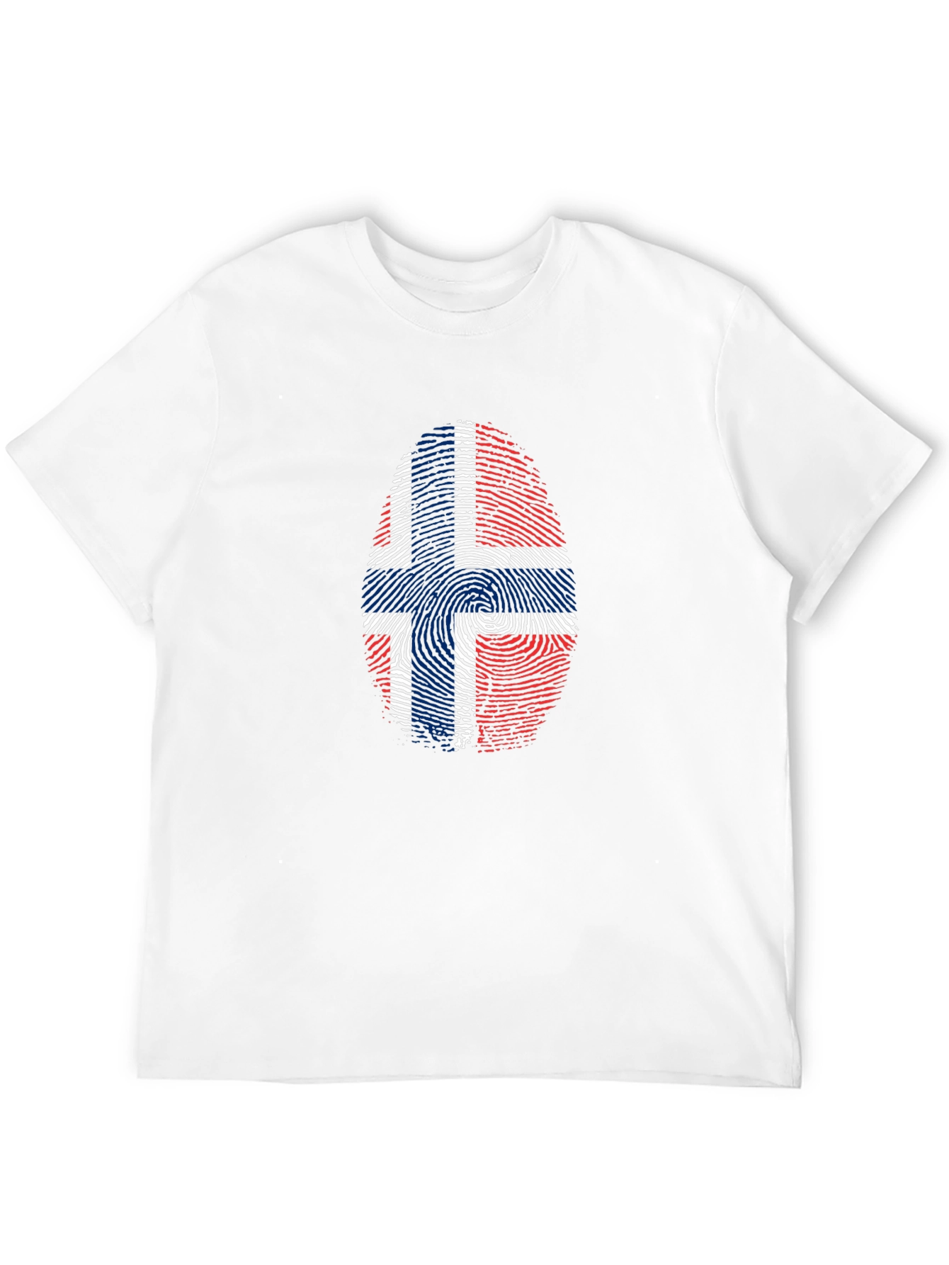Norway Fingerprint Flag Graphic Tee - Black