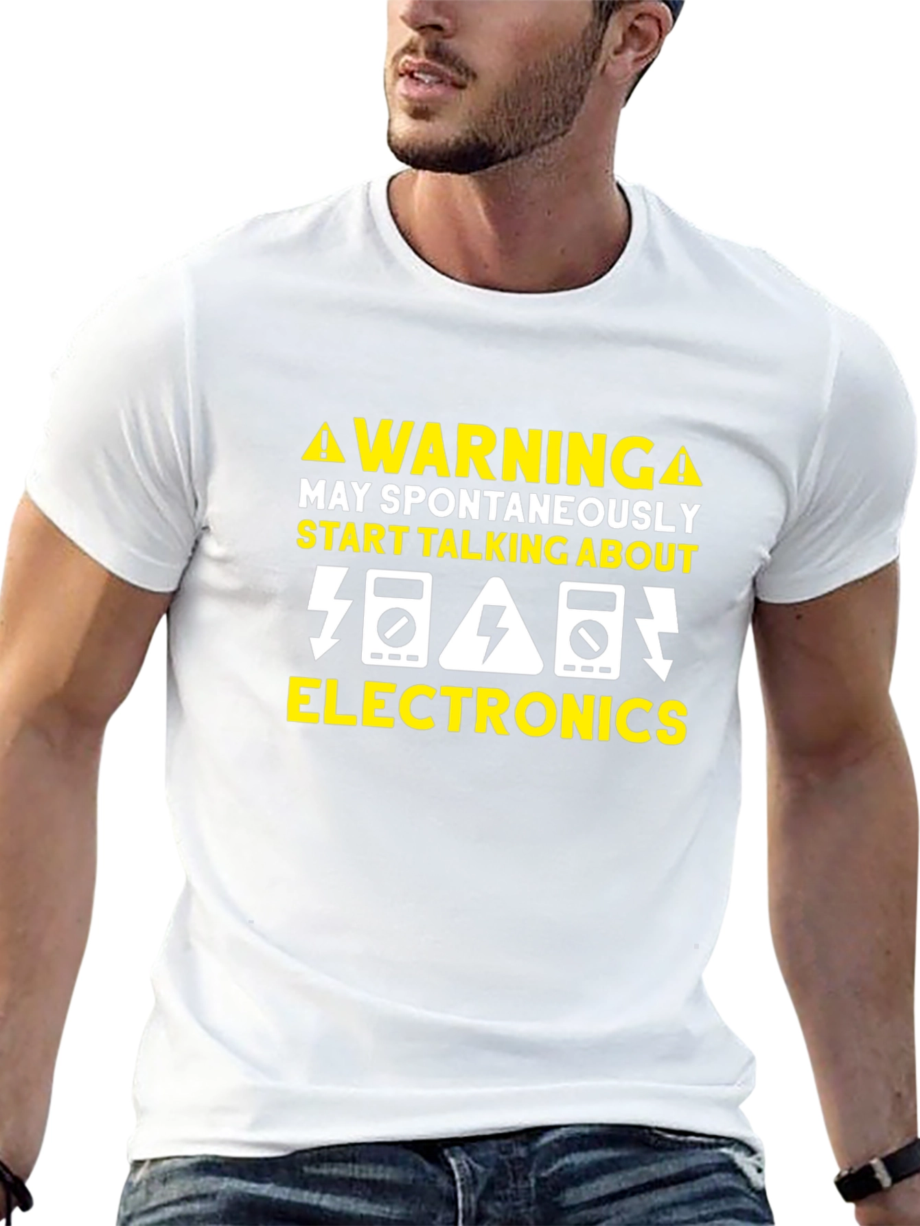 Warning Electronics T-Shirt - Funny Geek Tee