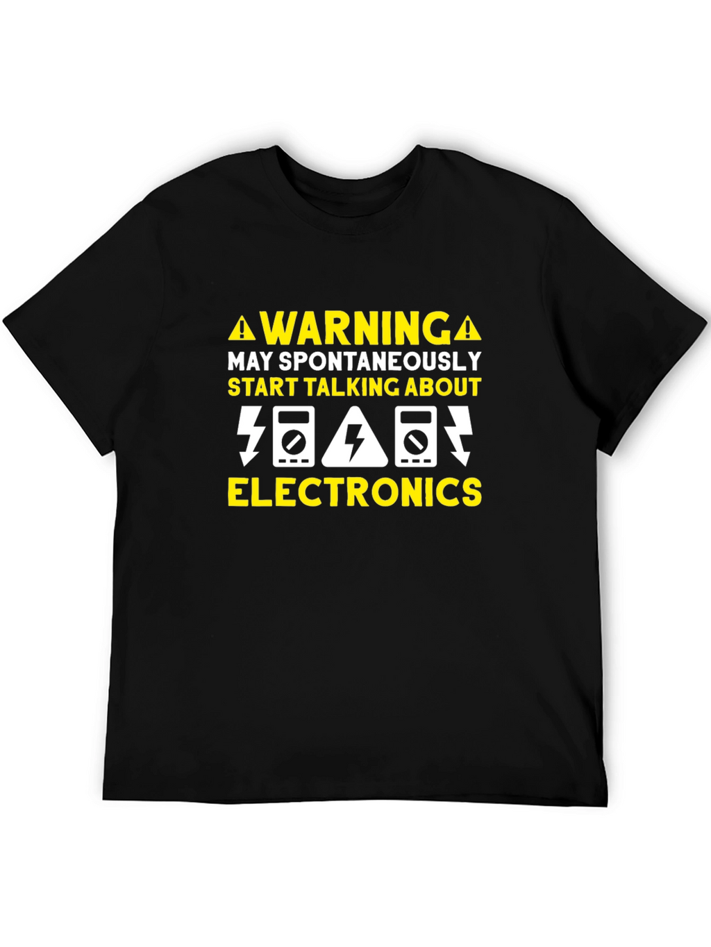 Warning Electronics T-Shirt - Funny Geek Tee