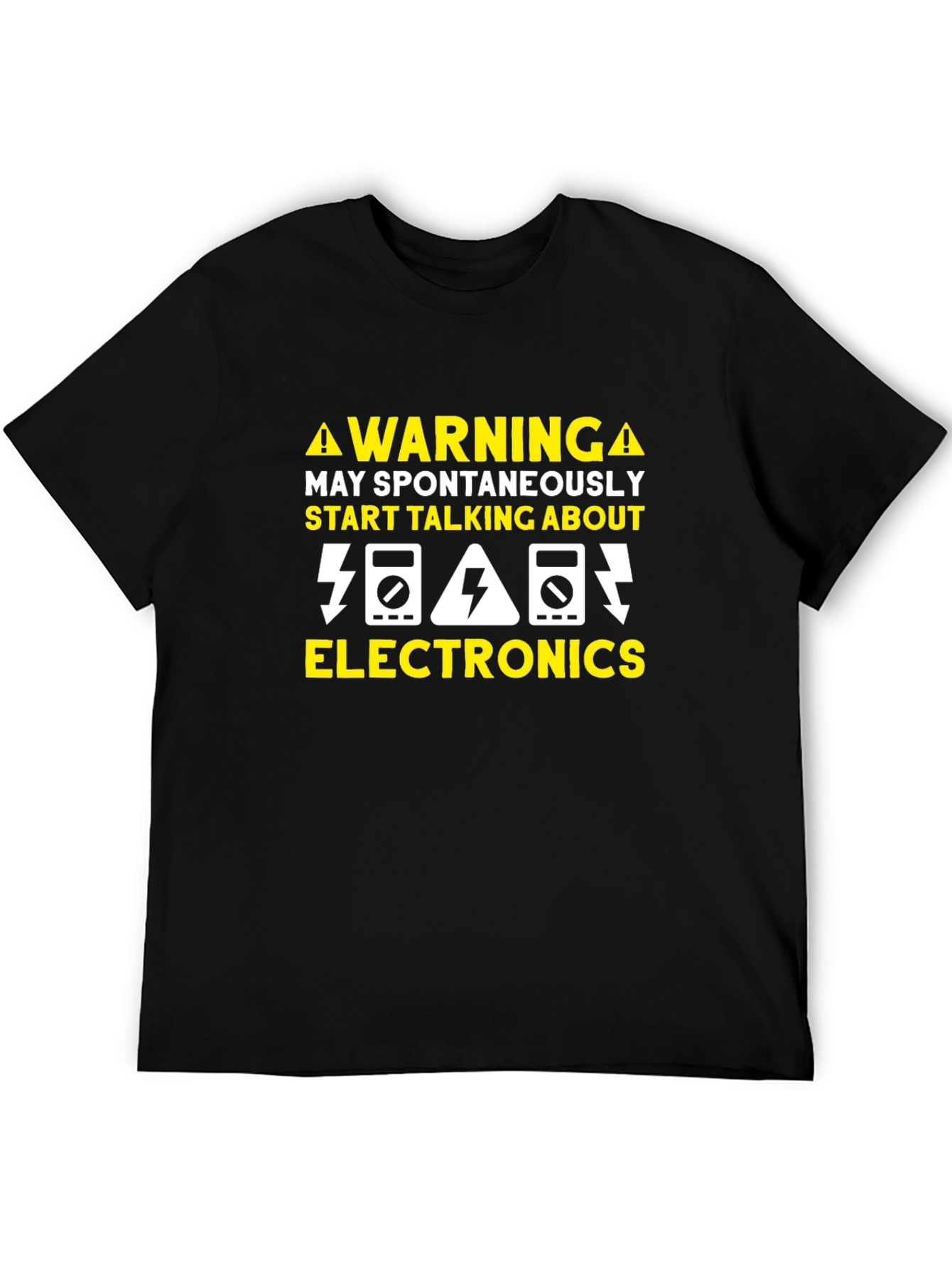 Warning Electronics T-Shirt - Funny Geek Tee