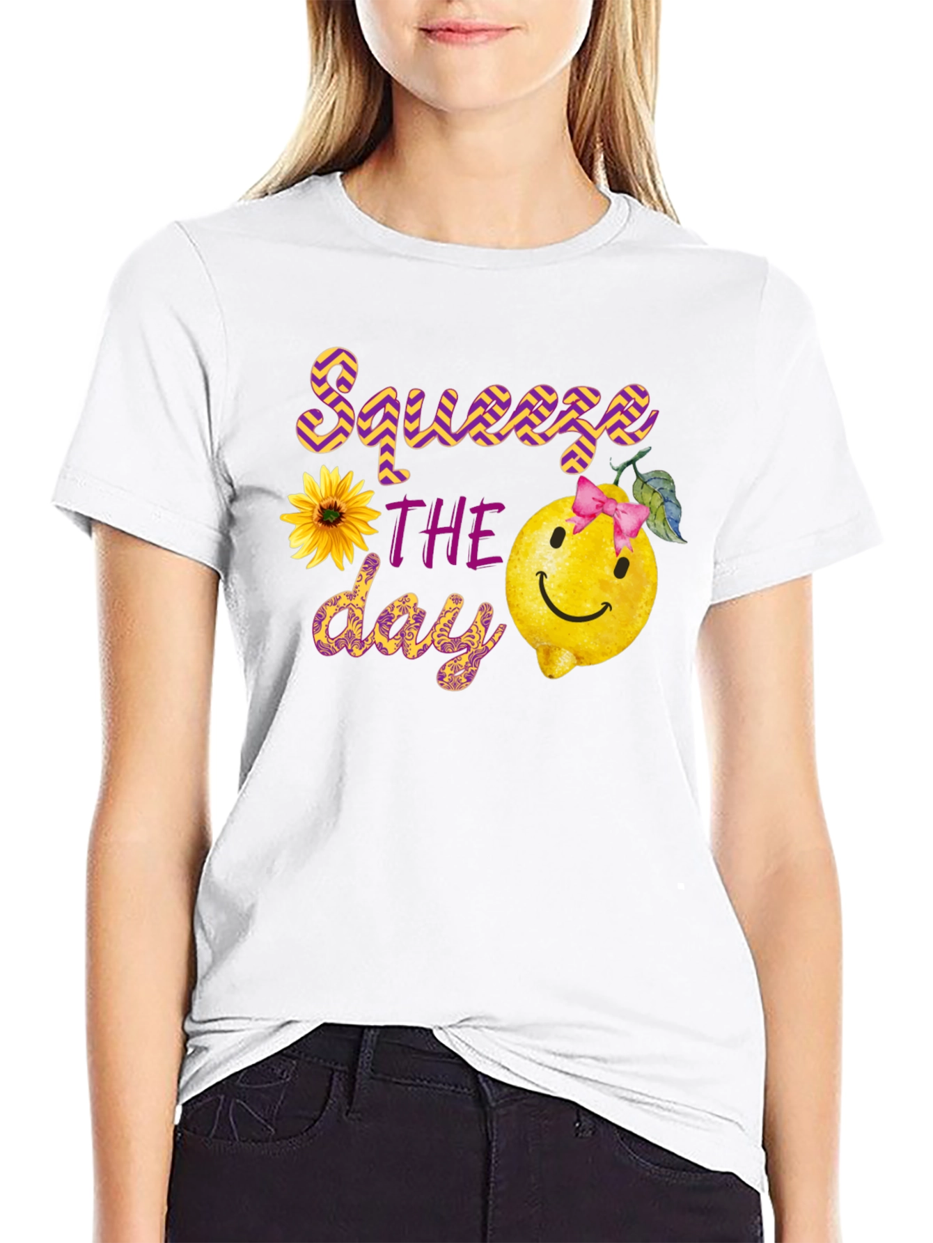 Squeeze the Day Black Graphic Tee