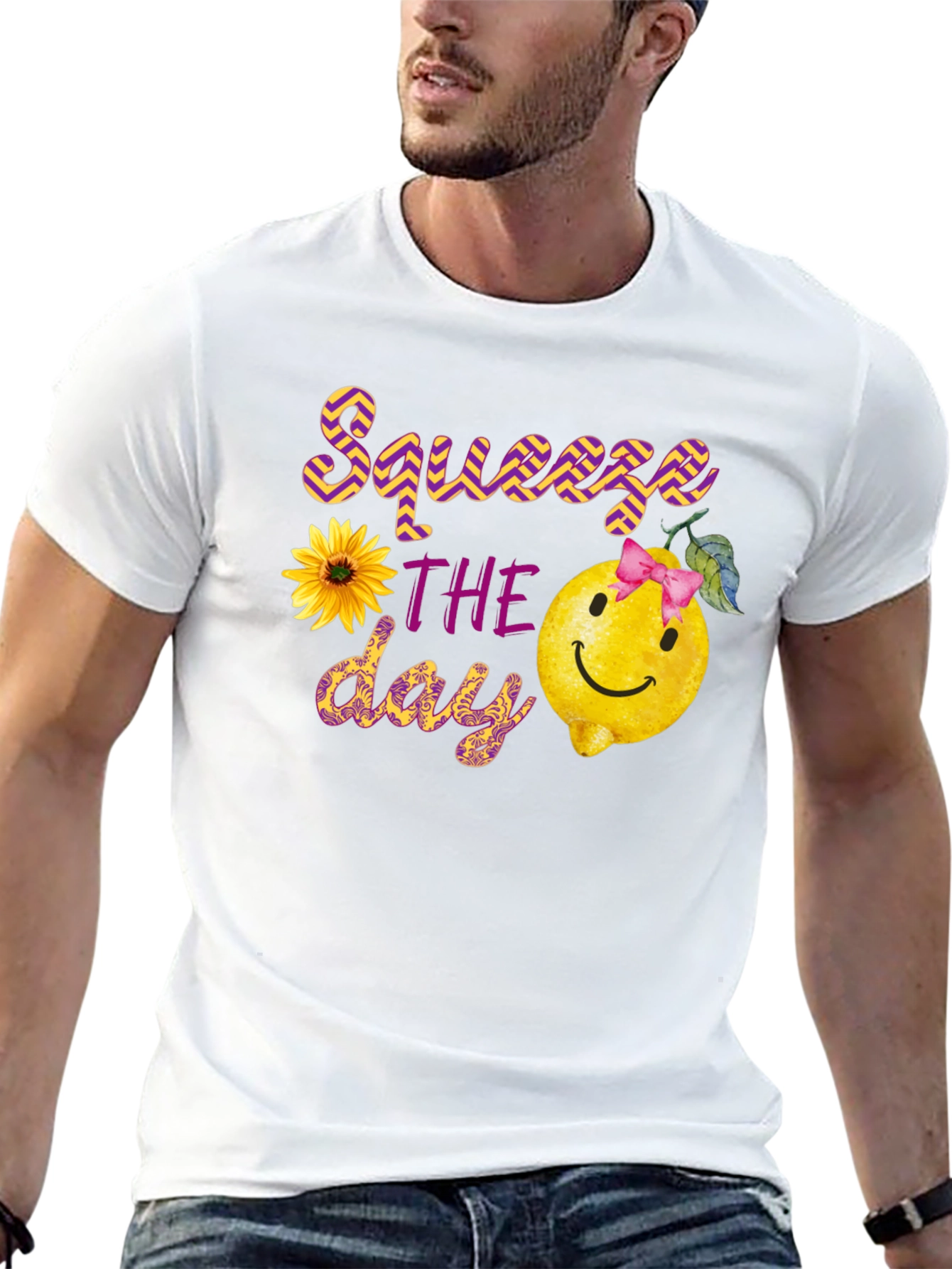 Squeeze the Day Black Graphic Tee
