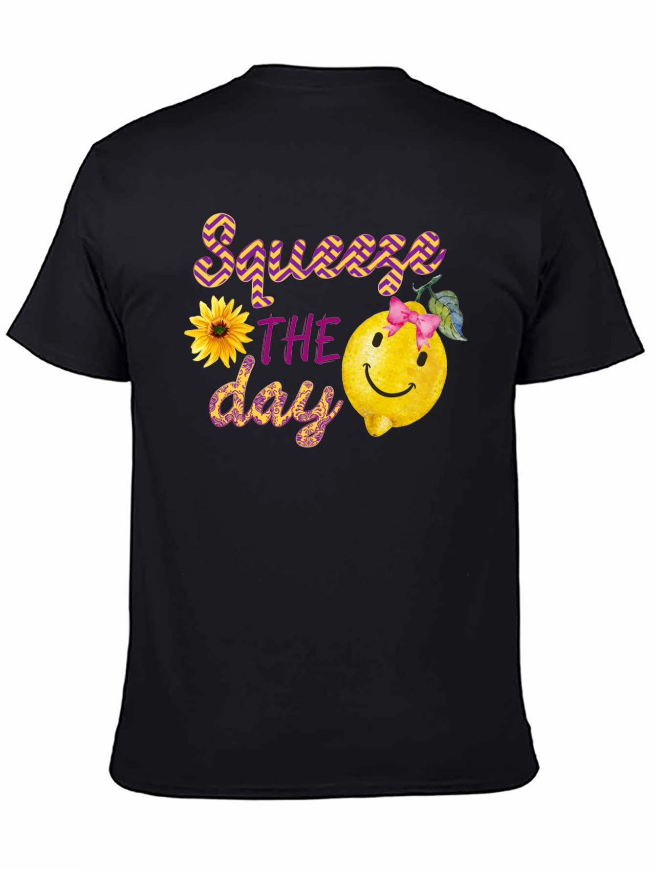 Squeeze the Day Black Graphic Tee