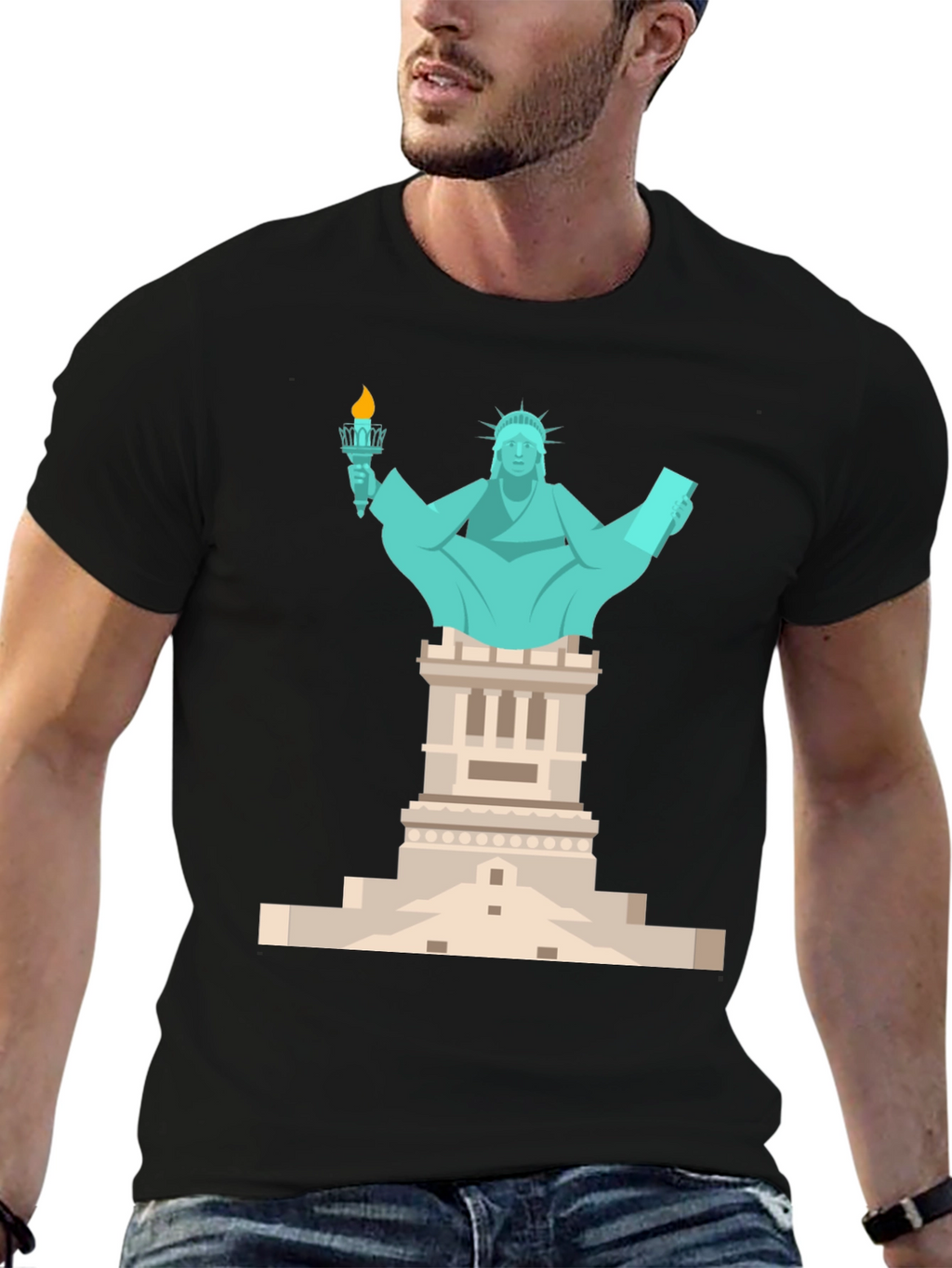 Statue of Liberty Graphic Tee - Patriotic T-Shirt