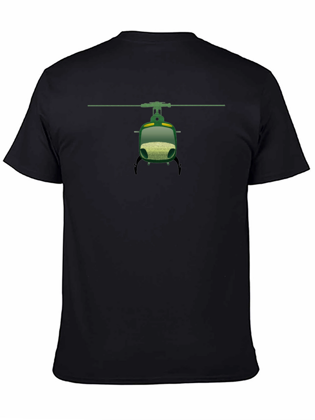 Helicopter Graphic T-Shirt - Black Cotton Tee