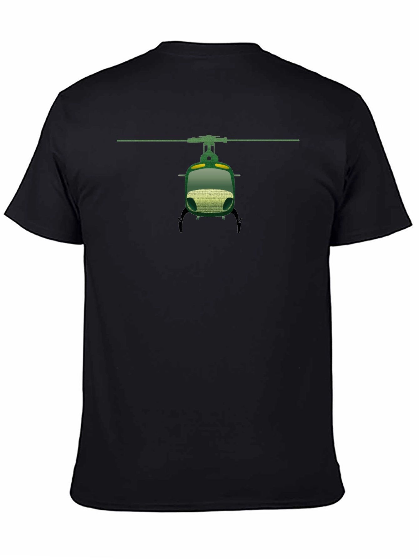 Helicopter Graphic T-Shirt - Black Cotton Tee