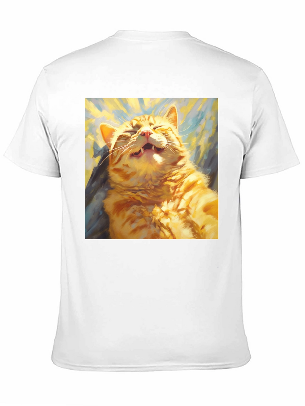 Funny Cat Graphic Tee - Soft Cotton Crewneck T-Shirt