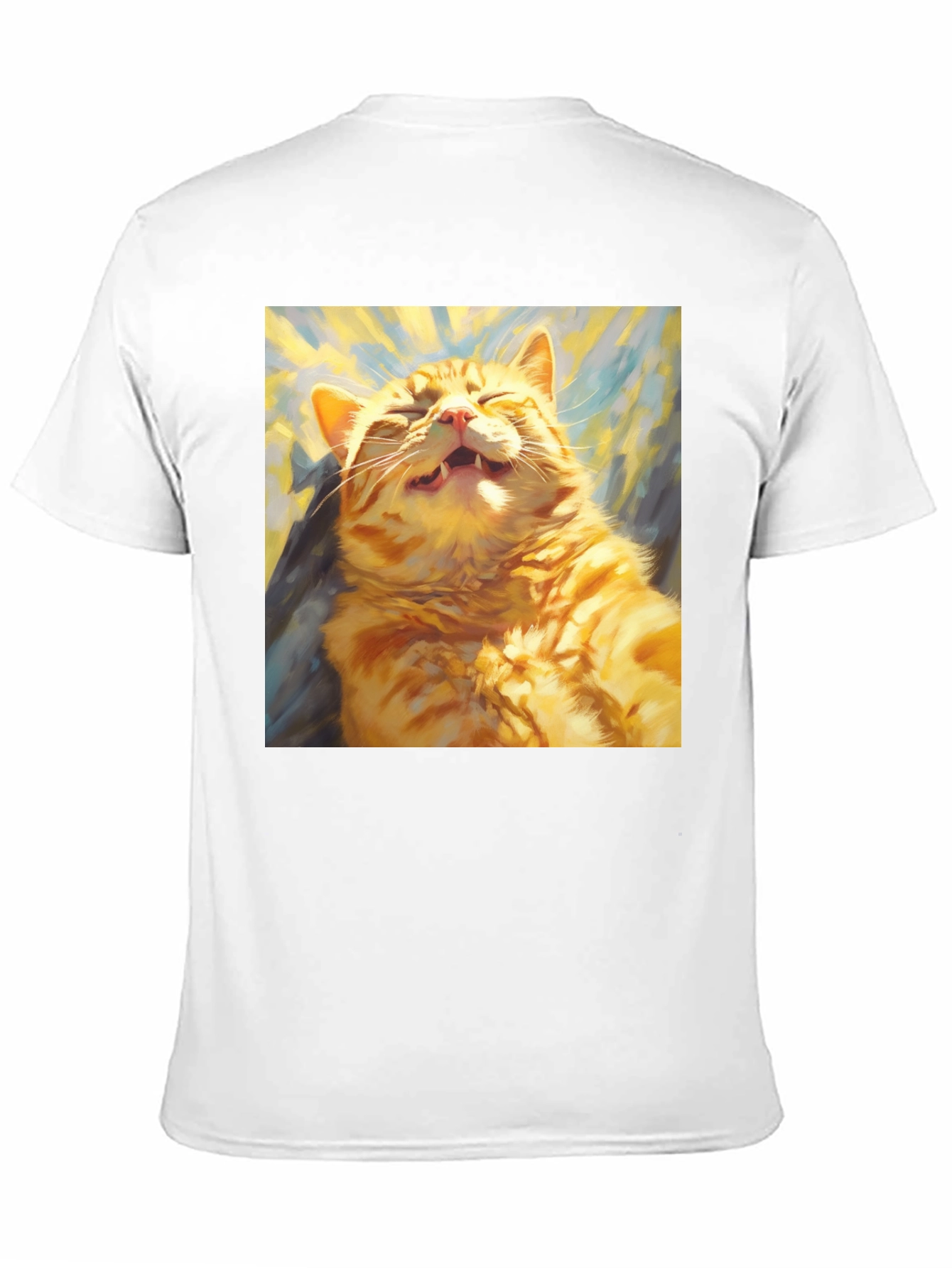 Funny Cat Graphic Tee - Soft Cotton Crewneck T-Shirt