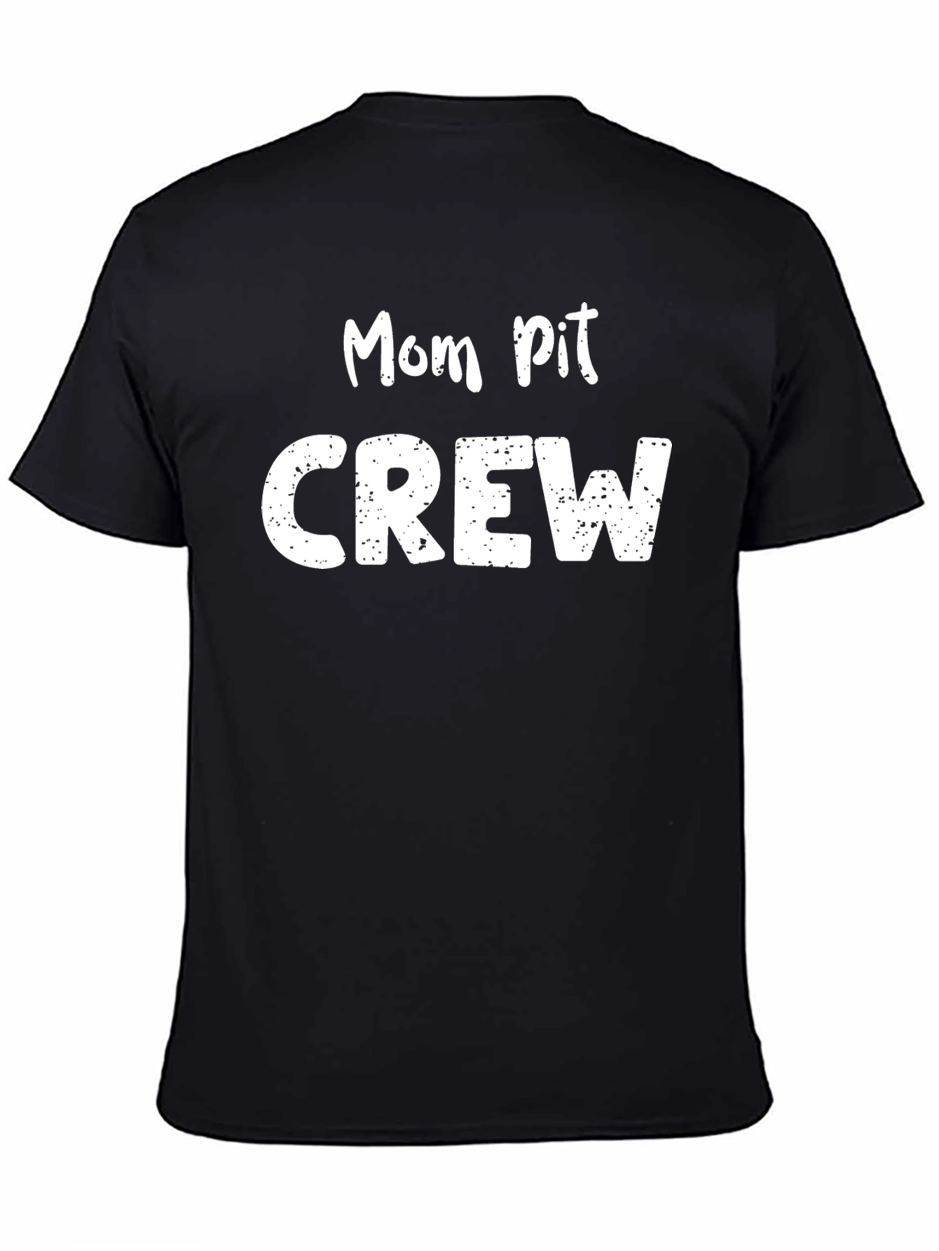 Mom Pit Crew Graphic Tee - Black