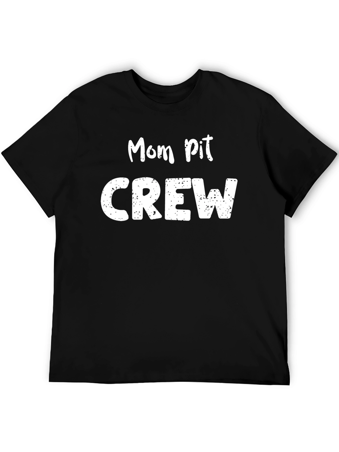 Mom Pit Crew Graphic Tee - Black