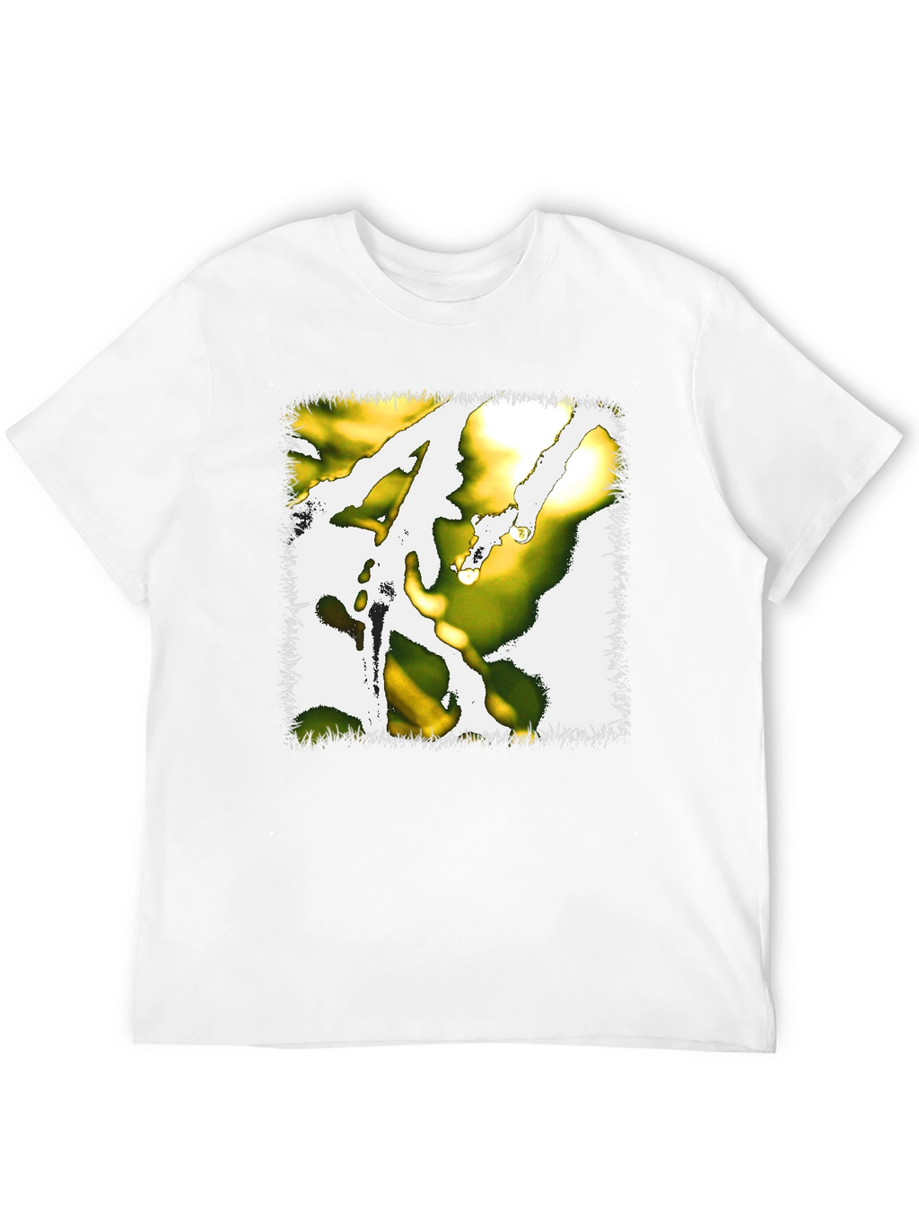 Abstract Graphic Print Tee - Black