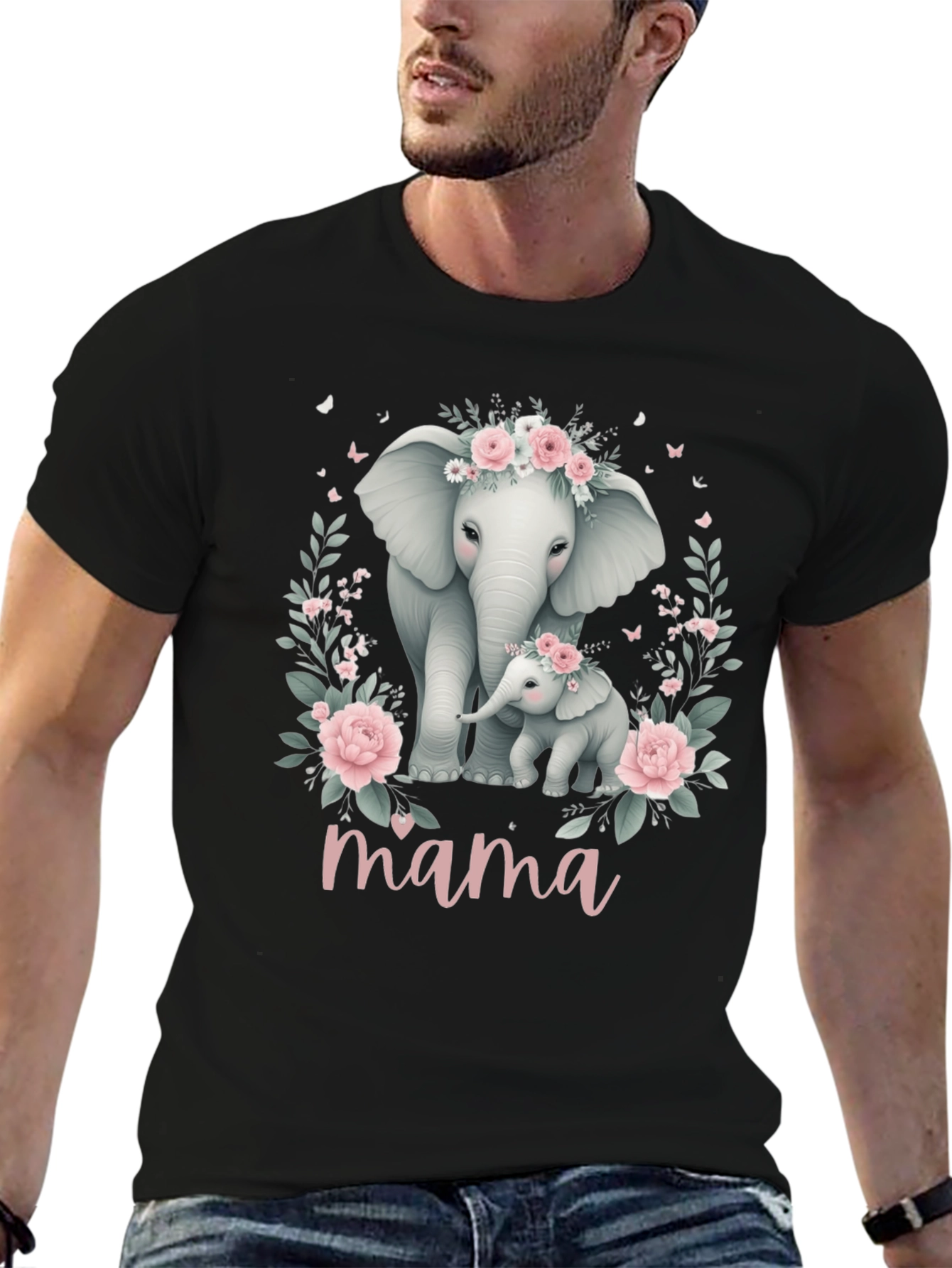 Mama Elephant Floral Tee