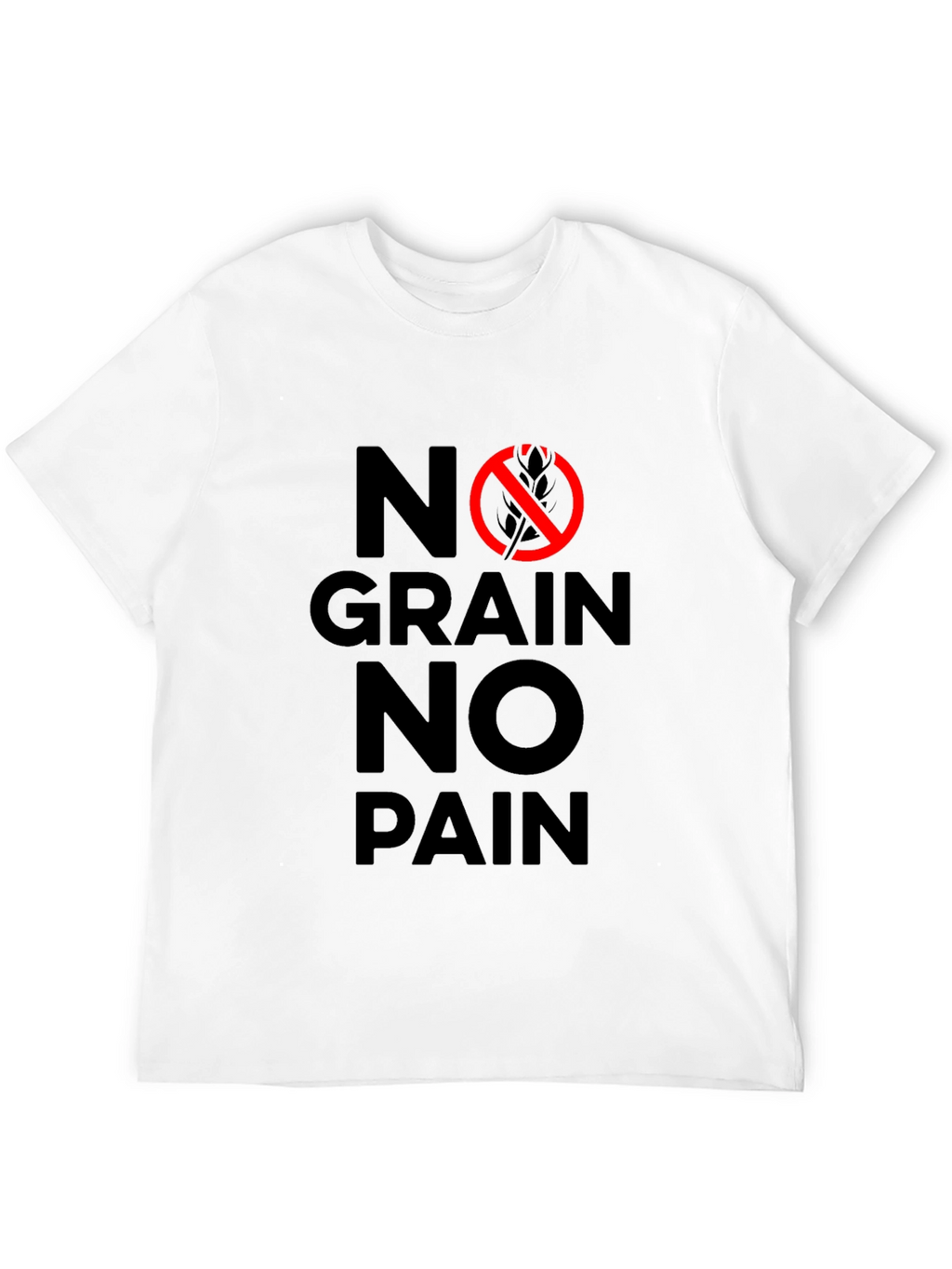 No Grain No Pain Graphic Tee - Black