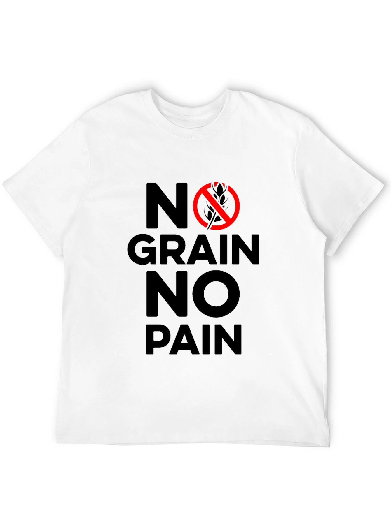 No Grain No Pain Graphic Tee - Black