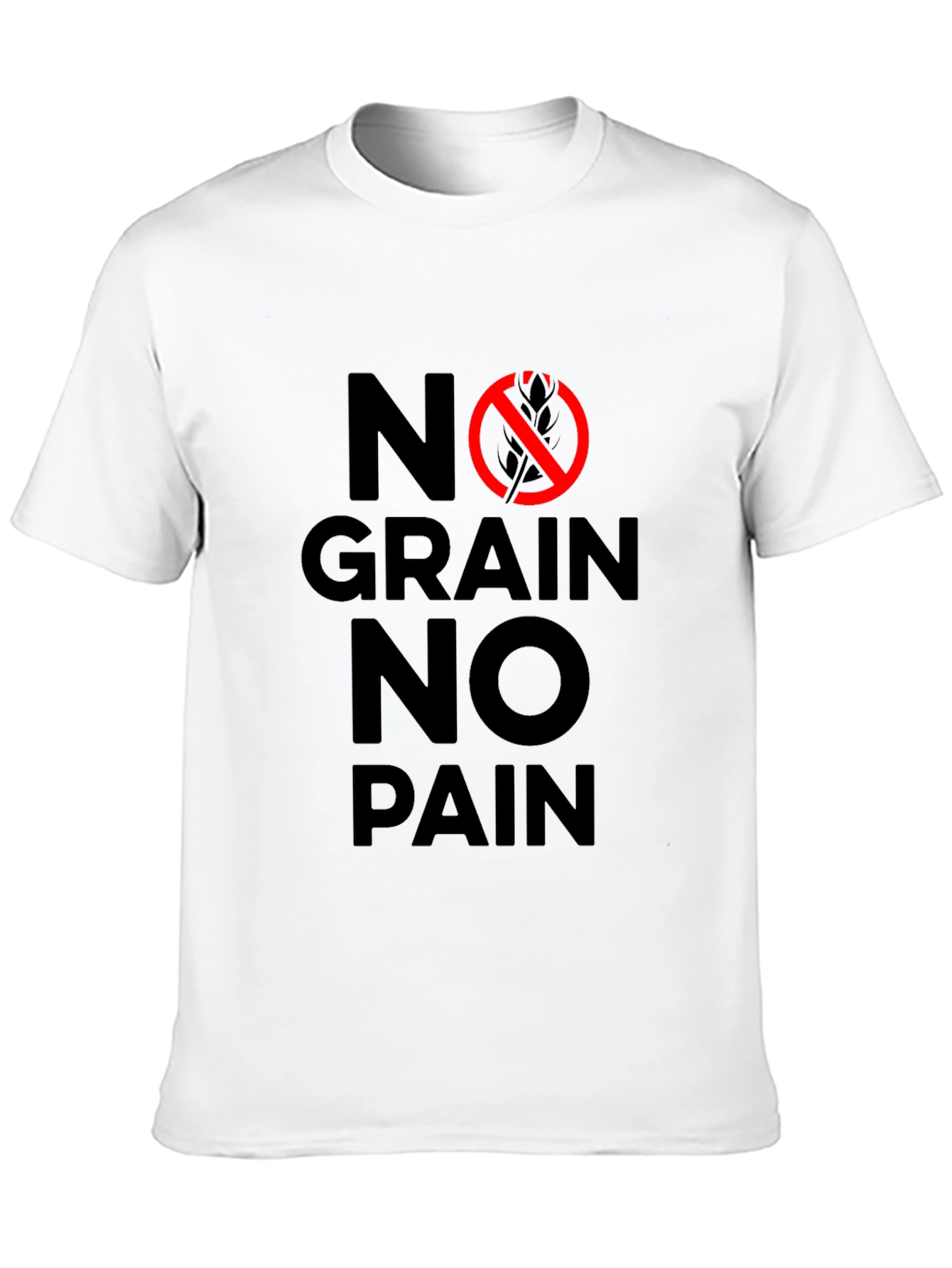 No Grain No Pain Graphic Tee - Black