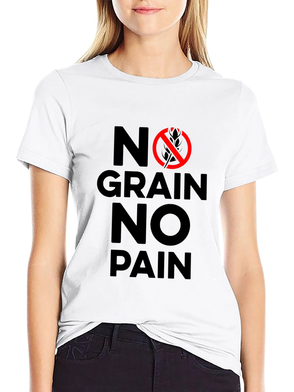 No Grain No Pain Graphic Tee - Black