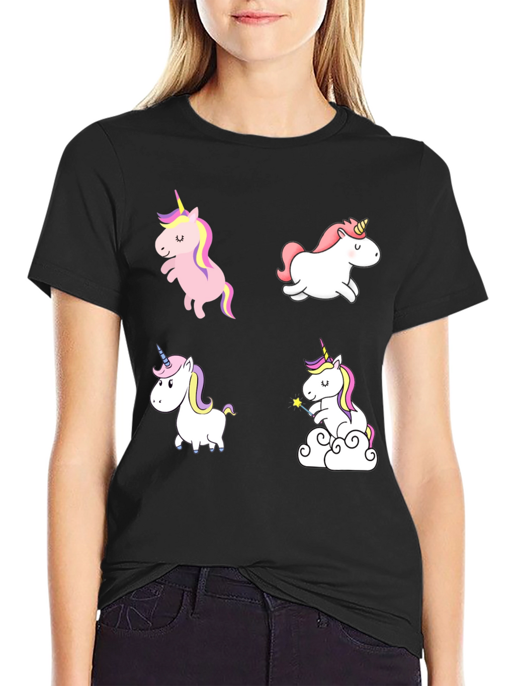 Unicorn T-Shirt - Cute Cartoon Design