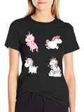 Unicorn T-Shirt - Cute Cartoon Design