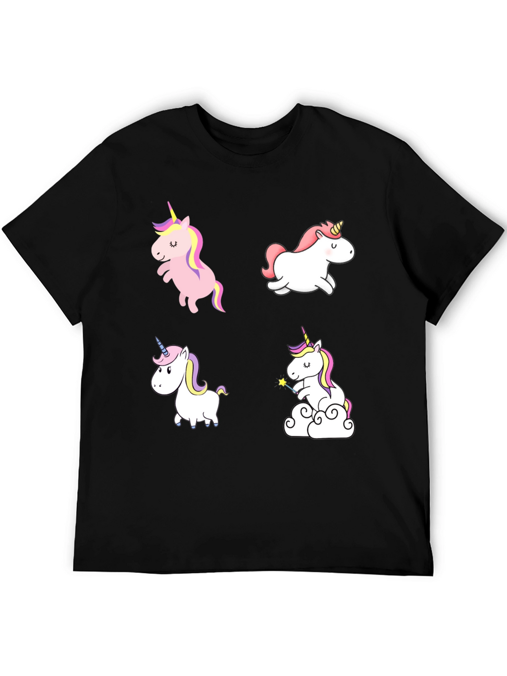 Unicorn T-Shirt - Cute Cartoon Design