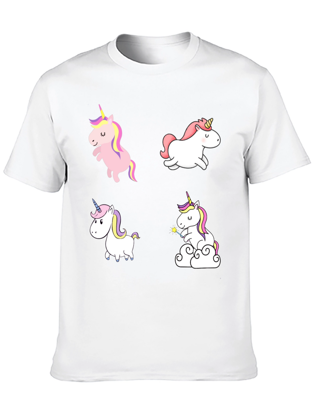 Unicorn T-Shirt - Cute Cartoon Design