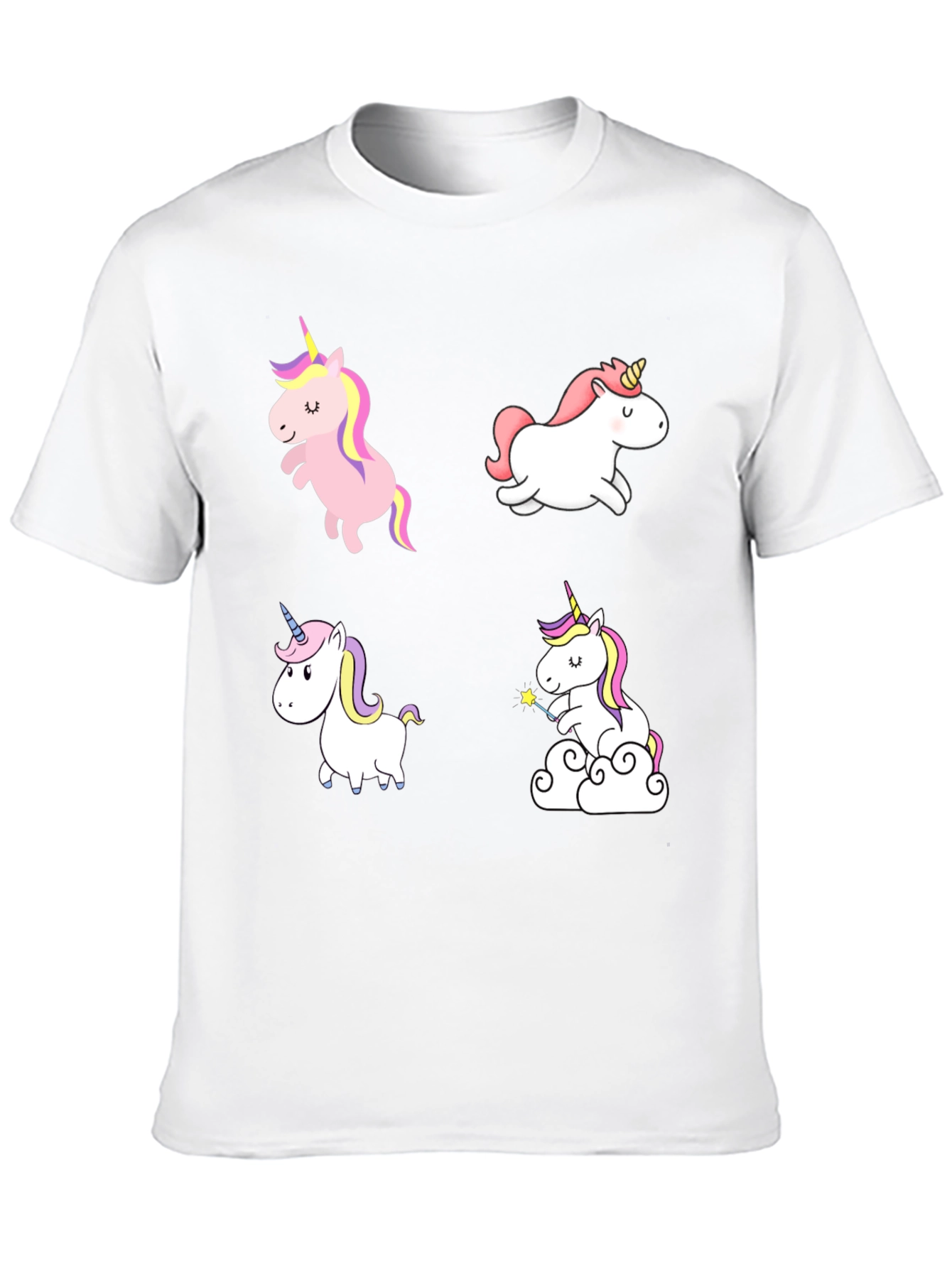 Unicorn T-Shirt - Cute Cartoon Design