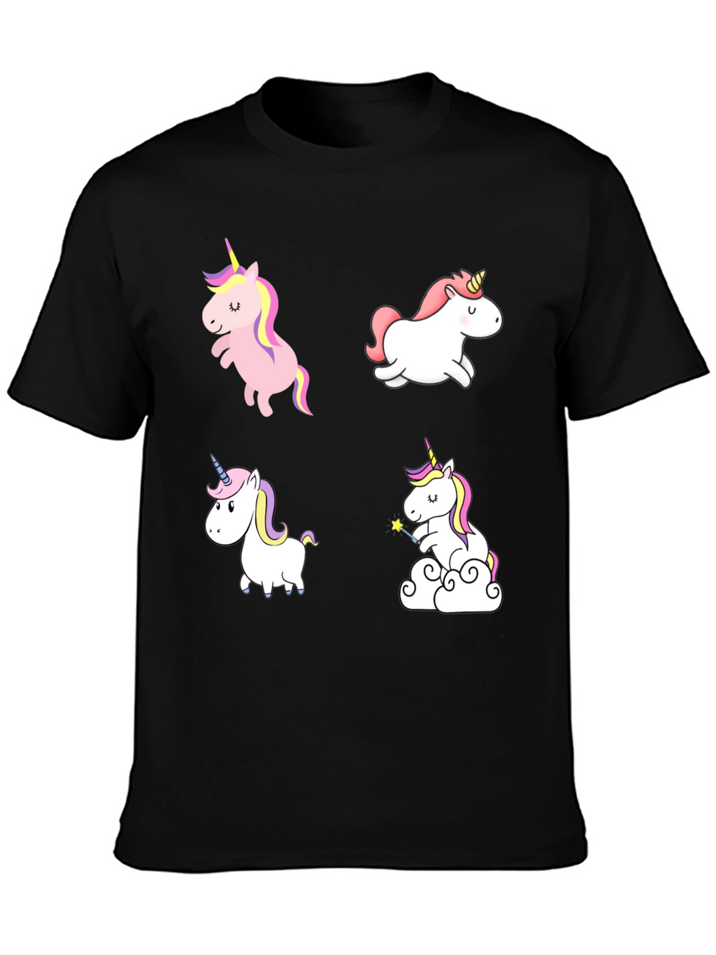 Unicorn T-Shirt - Cute Cartoon Design