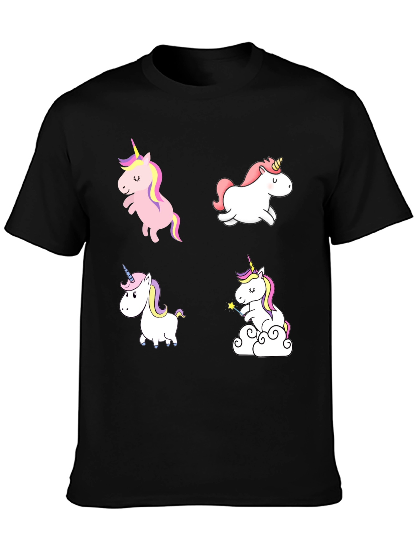 Unicorn T-Shirt - Cute Cartoon Design