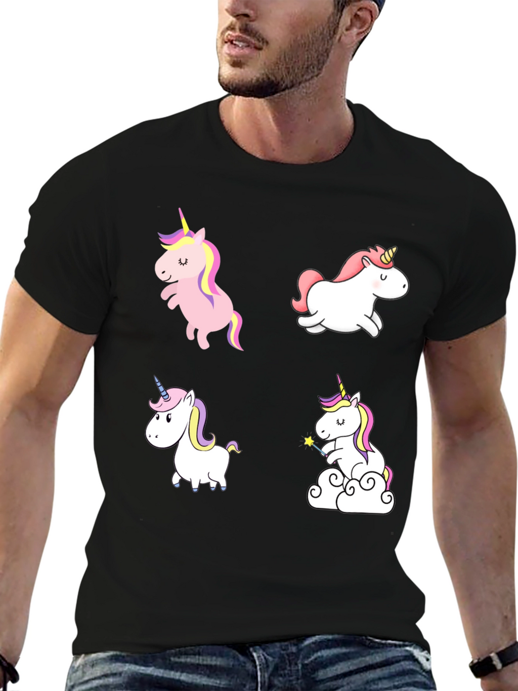 Unicorn T-Shirt - Cute Cartoon Design