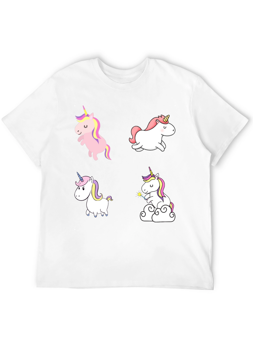 Unicorn T-Shirt - Cute Cartoon Design