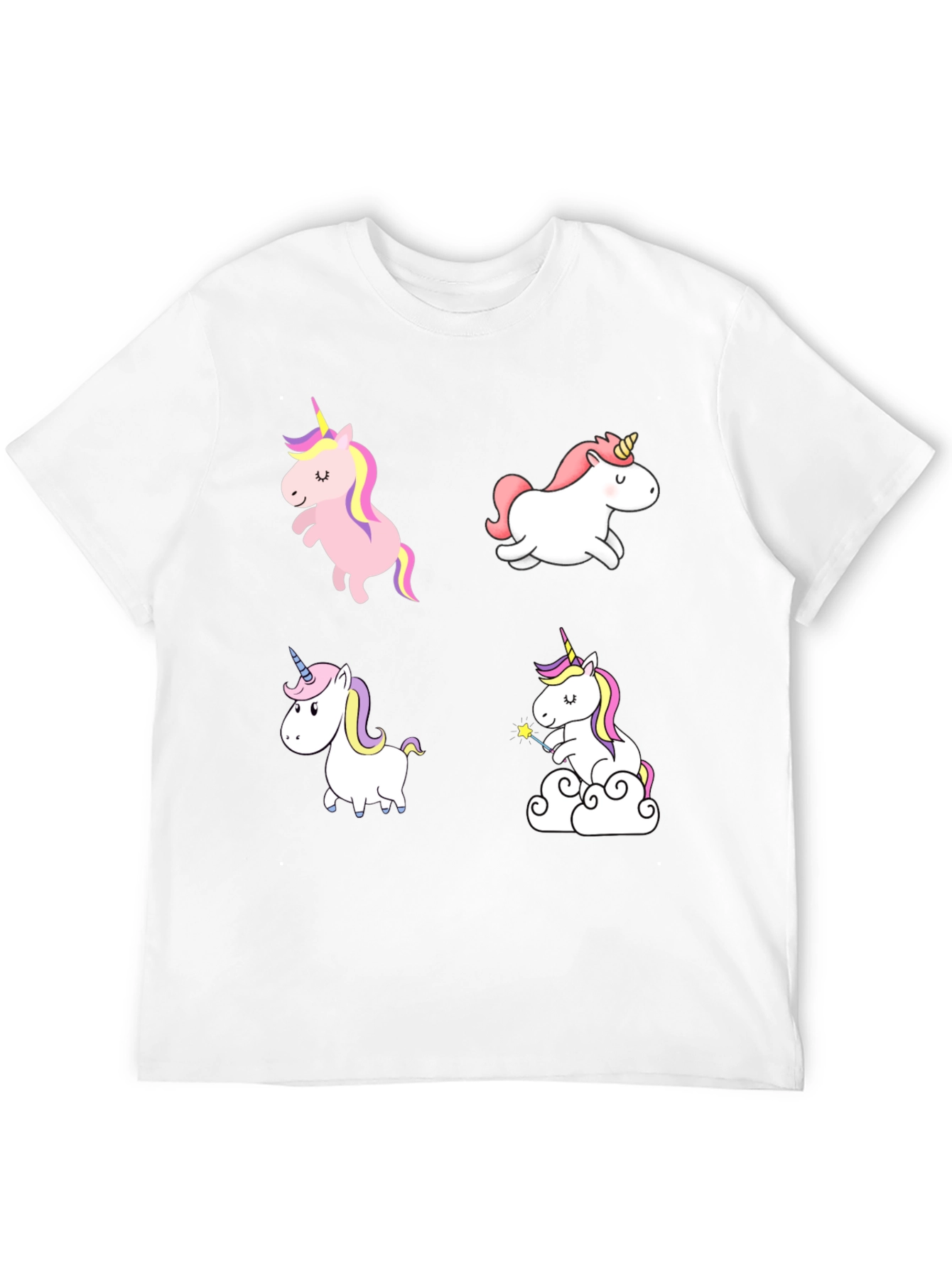 Unicorn T-Shirt - Cute Cartoon Design